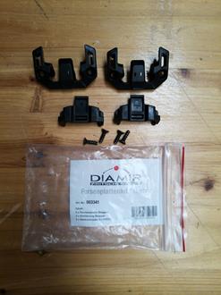 HEEL PLATE KIT SKI BRAKE VIPEC BLACK (OLD MODEL)