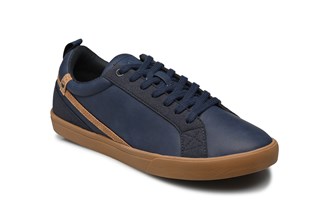 Cannon Mens Vegan Leather Shoes Navy